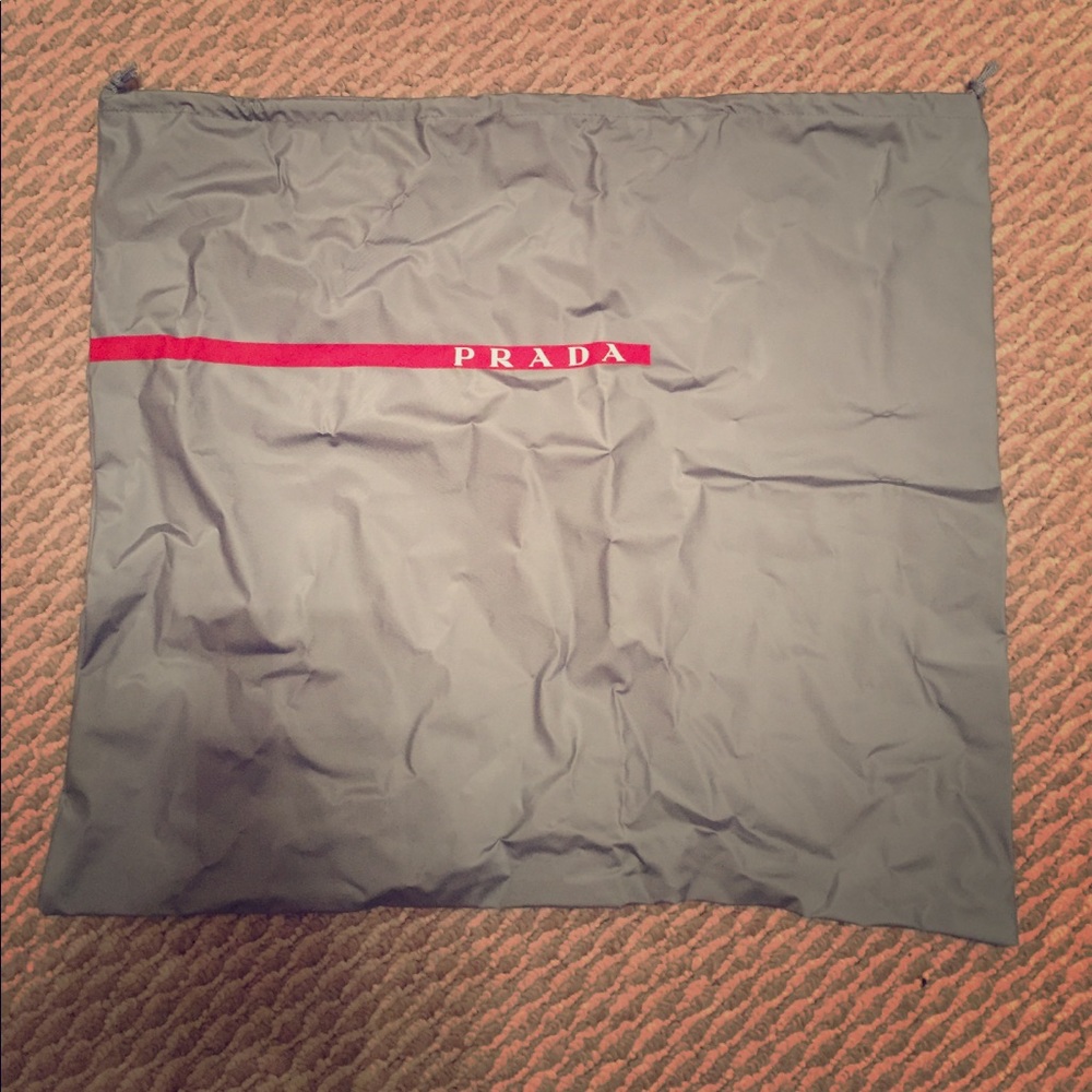 Prada sport purse/shoe storage bag 19“ x 17“ vinyl